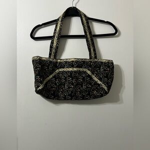 Cloth bag single snap closure and outside pocket